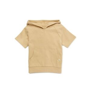 Easy - Peasy Boy’s Light Yellow Short Sleeve Hoodie  - 5t